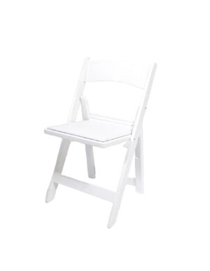 White Resin Folding Chair