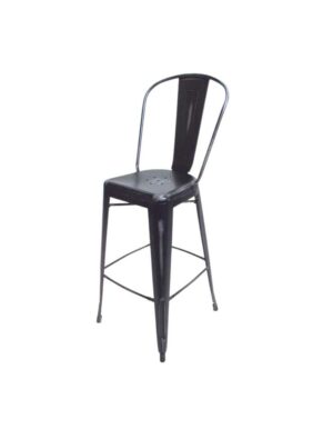 Distressed Black Tolix Bar Stool