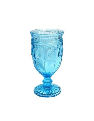 12 oz Blue Carousel Goblet