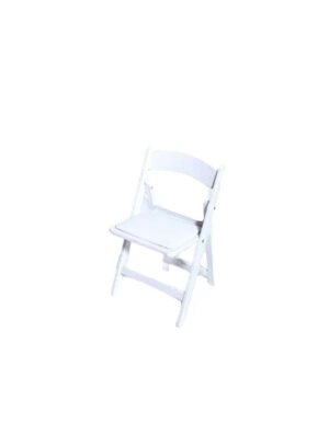 Child's White Resin Folding Chair