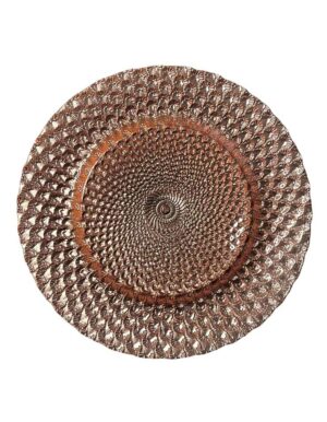 Rose Gold Peacock Charger