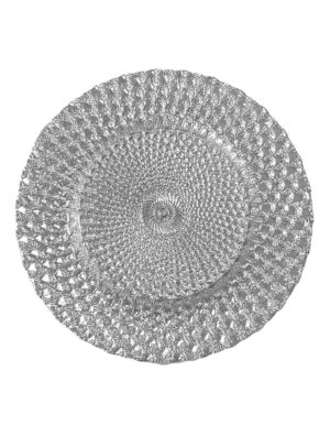 Silver Peacock Charger