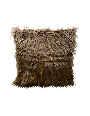 Mocha Fur Pillow - 18"x18"