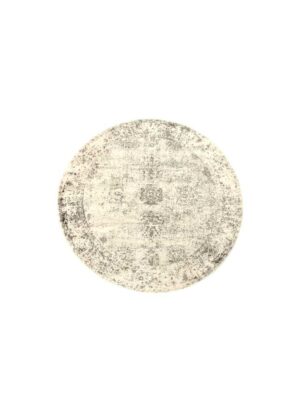 Round Antique Gray Rug - 5'