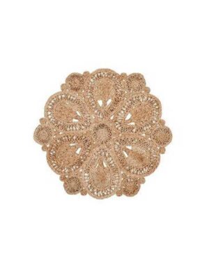 Round Flower Petal Jute Rug - 6.5'