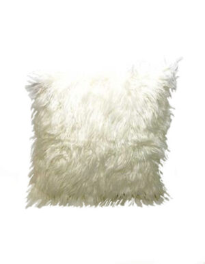 White Fur Pillow - 18"x18"