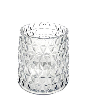 Crystal Diamond Vase, 5" x 6"