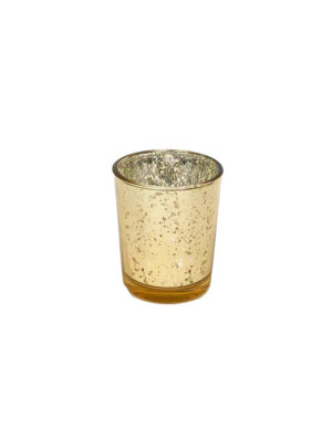 Speckled Mercury Gold Votive, 2.25" x 2.75