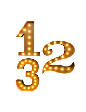 Gold Marquee Numbers