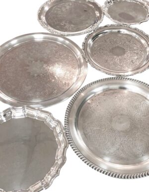 Assorted Vintage Round Trays