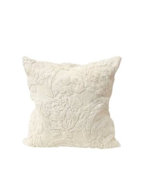 Creamy Brocade Pillow - 20"x20"