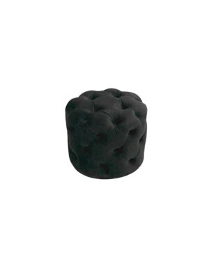 Black Velvet Belmont Ottoman