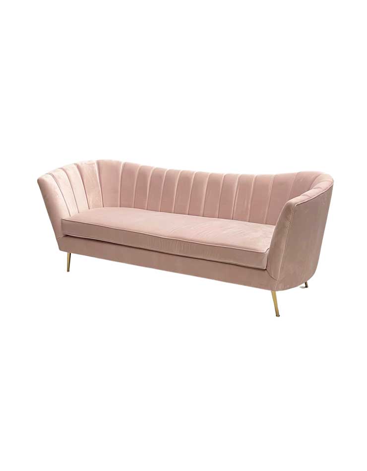Blush Velvet Ophelia Sofa