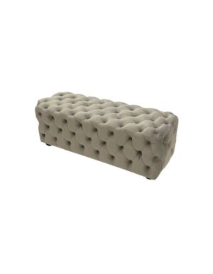 Silver Velvet Belmont Bench