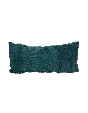 Teal Wave Pillow - 11"x26"