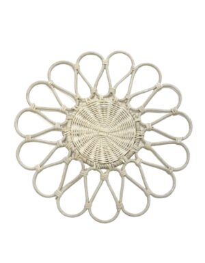 Whitewash Petal Charger