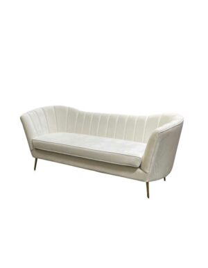 White Velvet Ophelia Sofa
