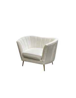 White Velvet Ophelia Side Chair