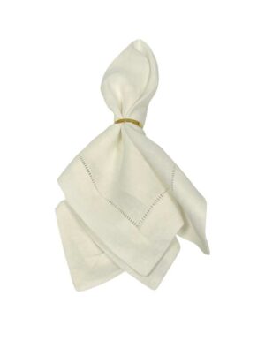 Linen Hemstitch Napkin - White