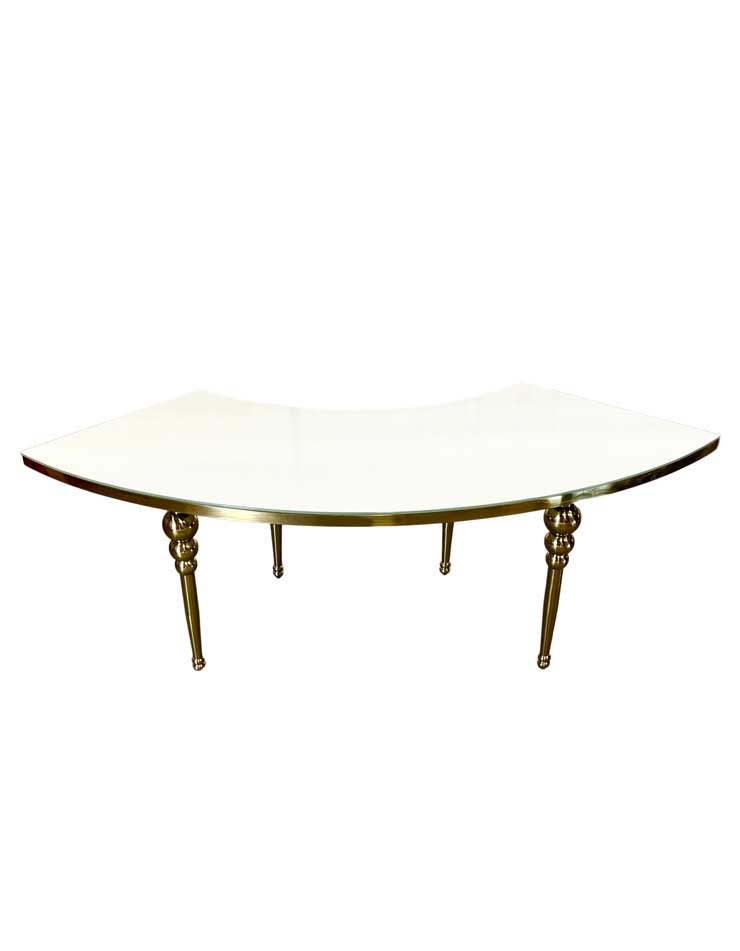 Dubai Serpentine Table - White