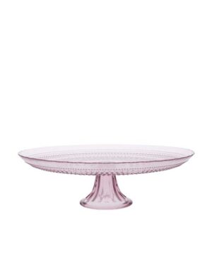 Blush Beaded Glass Cake Stand
