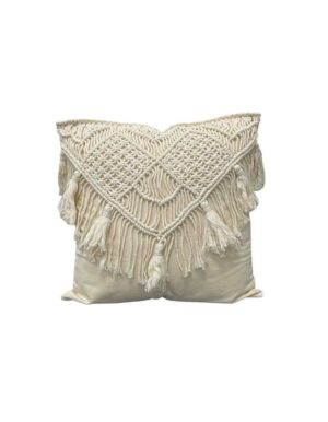 Macrame Tassel Pillow - 16"x16"