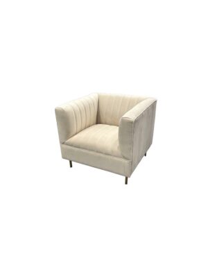 Bone Velvet Delancy Side Chair