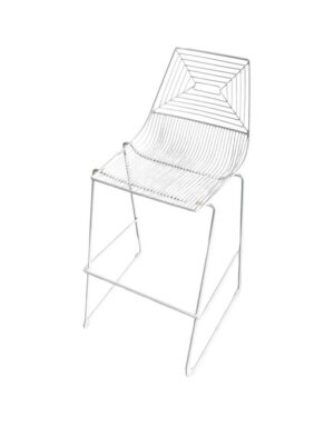 White Wire Bar Stool