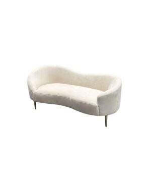 Cream Velvet Diana Loveseat