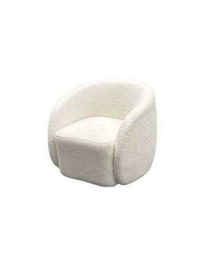 White Teddy Haven Swivel Chair