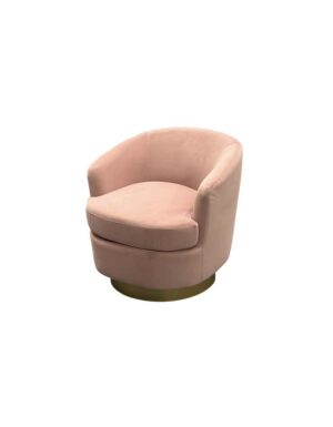 Rose Velvet Jodi Swivel Chair